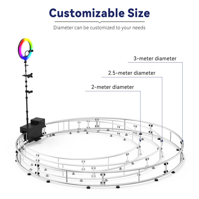 Large Circular Track 360 Photo Booth